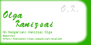 olga kanizsai business card